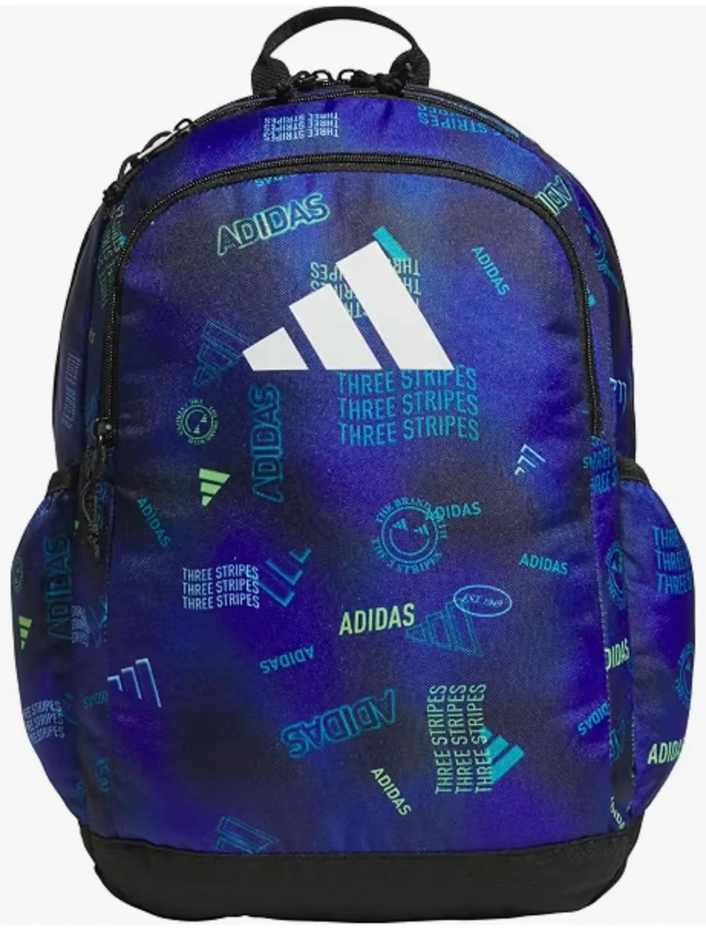 adidas Blue & Black Graphic Logo Backpack